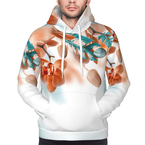 Sweat à capuche homme de qualité supérieure à motif orchidée - 3