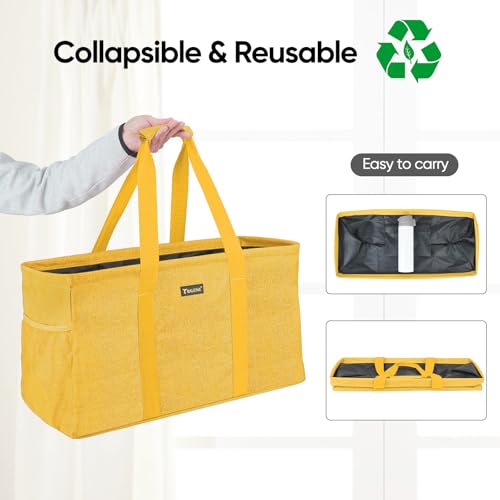 BALEINE Extra Large Utility Tote Bag with Wire Frame (22"×12"×10")+ Large Utility Tote Bag with Reinforced Bottom3