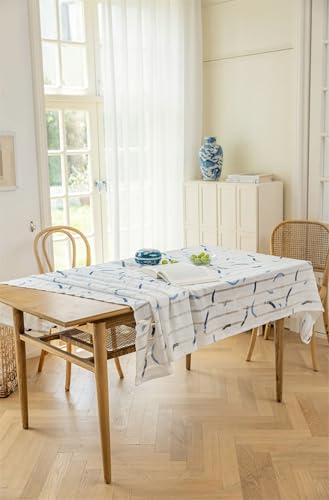 Nappe rectangle 135x100 cm à rayures Beydodo en polyester lavable