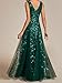 Ever-Pretty Women's Sequin Sleeveless V-Neck Formal Dresses Sexy Empire Waist Evening Gown Prom Dress 2026 Deep Green US08