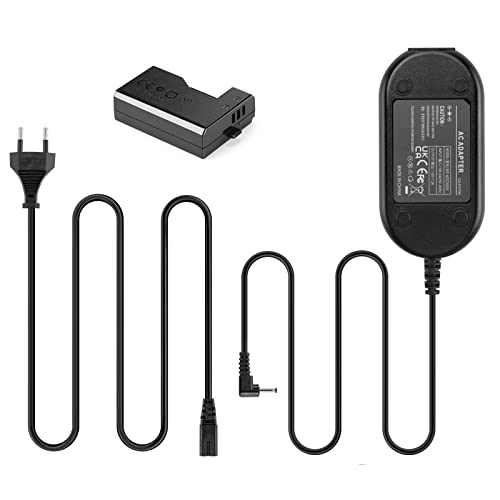 ACK E10 Adaptador de alimentación de CA DR E10 Acoplador de CC LP E10 Batería ficticia para cámaras Canon EOS Rebel T7 T6 T5 T3, Kiss X50 X70 X80 X90, EOS 1100D 1200D 1300D 1500D 2000D