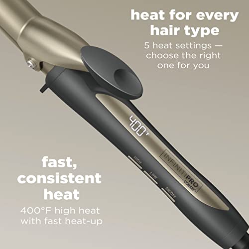 Infinitipro By Conair Tourmaline Ceramic 1-Inch Curling Iron, 1-Inch Digital Curling Iron, 1-Inch Barrel Produces Classic Curls – For Use On Short, Medium, And Long Hair #TOP2