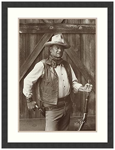 Framed Art Print, 'John Wayne' by Bob Willoughby: Outer Size 24 x 32'