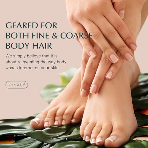 KOTAMU Wach Haarentfernung, Kokosnußöl Waxing für Brust, Rücken, Gesicht, Augenbrauen, Arme, Achseln und Bikinizone, ohne Wachsstreifen, Speziell Formuliert für Grobes Feines Haar 450g