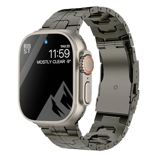 Bracelet titane Apple Watch 45mm 44mm : le style parfait du bureau aux séances de sport