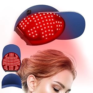 HYYKEJI 180 STKS Lamp Kralen Olie Controle Haargroei Cap, LED Haargroei Cap, Rood Licht Therapie Hoed, met Timer, 630nm, 850nm en 940nm Lichten Dichtbij Infrarood Licht Golflengte, voor