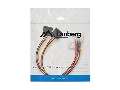 Lanberg hdsa-11cu 0030" Molex (4 Pin) Male to SATA (15 Pin) Female 2 x Network Cable, 30 cm Multicolor