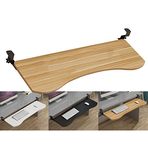 Ergonomic Desk Wrist Support Sliding Keyboard Tray with Clamp On Bracket Under Desk Storage Extender for Elbow Arm Support Easy to Install Black 52 25Cm,Black-5225Cm(2110In)