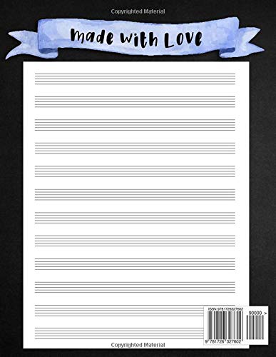 Cahier de Musique: A4-108 pages - 12 portées par pages - Doodle - Boho - Mandala - couverture souple