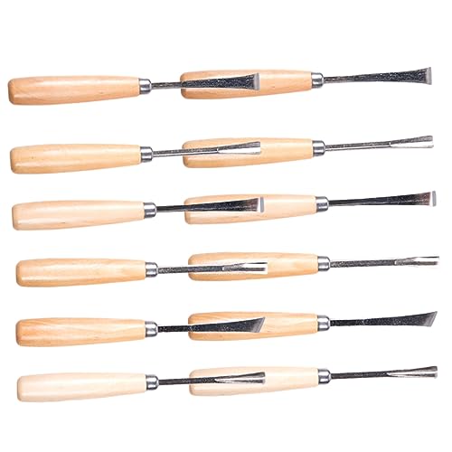 LALAFINA 12pcs Carving Chisel Root Carving Tools Sculptural Chisel Woodworking Chisel Palm Woodworker Chisel Wooden