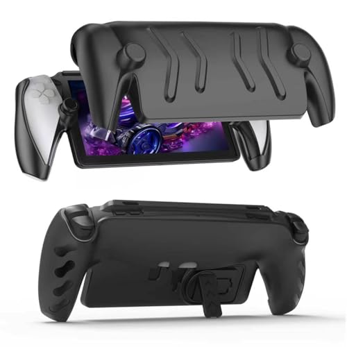 Image of Compatible with PlayStation Portal Remote Controller PS Portal Protective Case with Removable Front Cover TPU Scratch-Resistant Matte Finish for Secure Handling (Black)