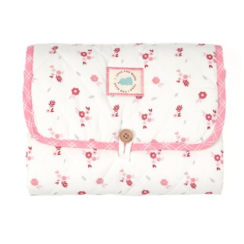 Image of Tidy Sleep Portable Diaper Changing Mat /Pad for Newborns & Infants Baby 0-24 Months Light Weight, Portable, Water Proof (Blossom Pink)