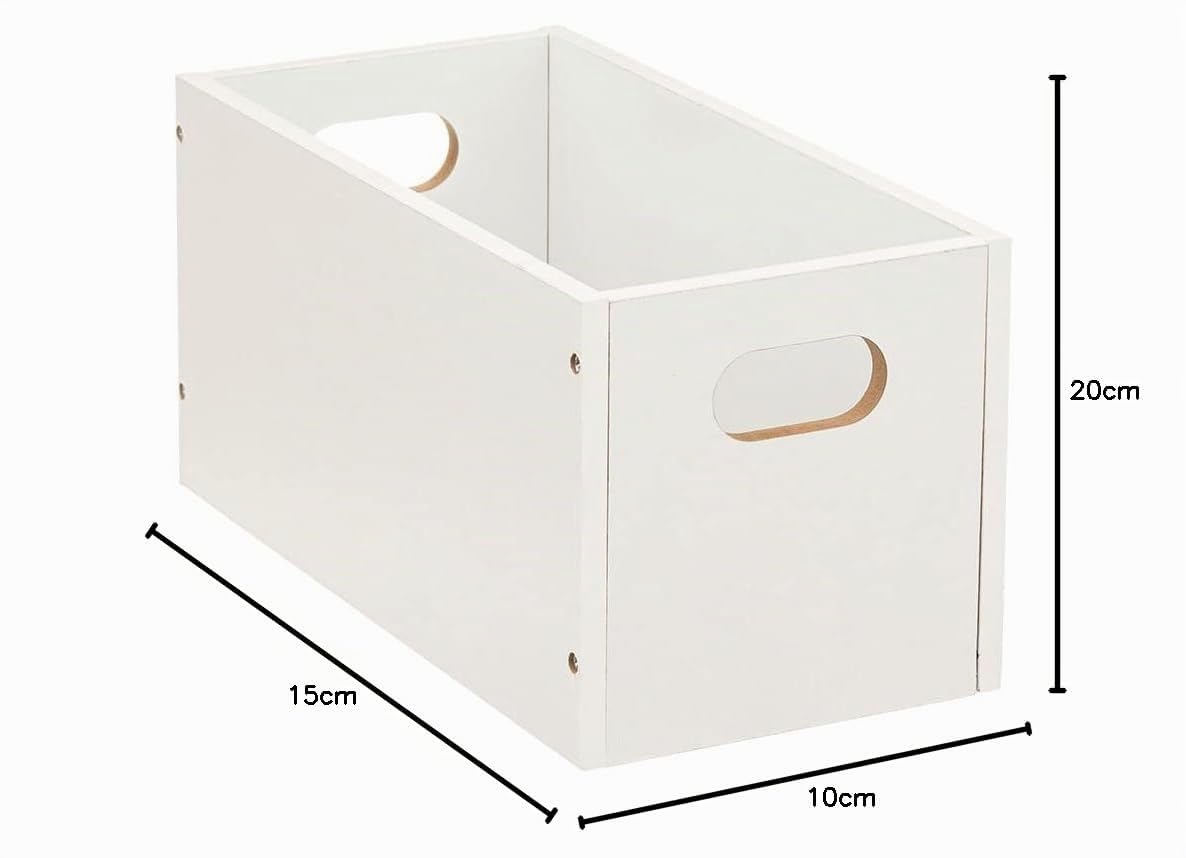 5five - cestino in legno mix n modul 31x31cm bianco