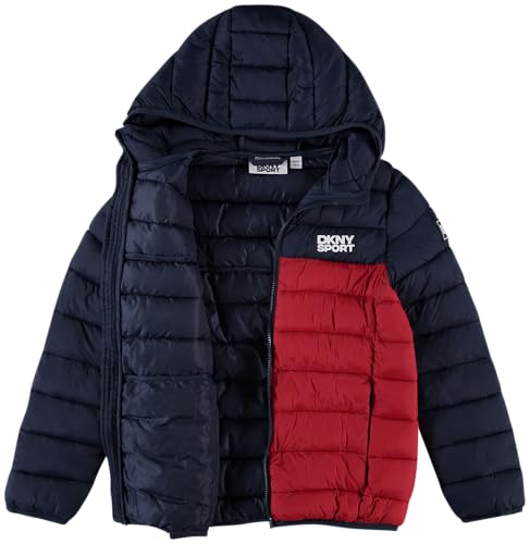 Image of DKNY Boys Puffer Jacket - Midweight Insulated Wind Water Resistant Hooded Puffer Winter Coat - Quilted Winter Jacket for Boys