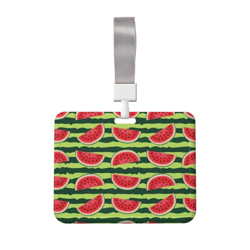 名札ケース スイカ柄 ネームホルダー 名刺ホルダー IDカードケース パスケース IDカードケース おしゃれ カードホルダー バッジホルダー 首掛け 吊り下げ名札 定期入れ 名刺入れ 旅行用品 学生証 贈り物