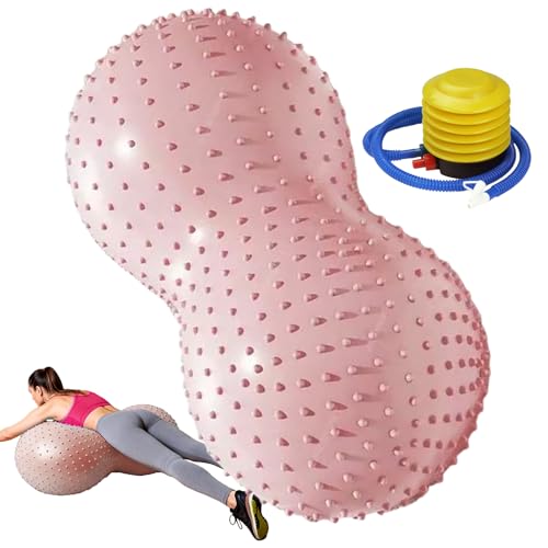 Genérico Bola de Fitness | Herramienta de equilibrio en forma de maní | con bomba de aire para globos de entrenamiento y ejercicio, para entrenamiento de mujeres, hogar, oficina, embarazo