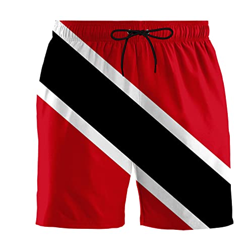 NHJMH Mens Swim Trunks Men Quick Dry Swim Short with Pockets Trinidad and Tobago Flag Board Beach Shorts4