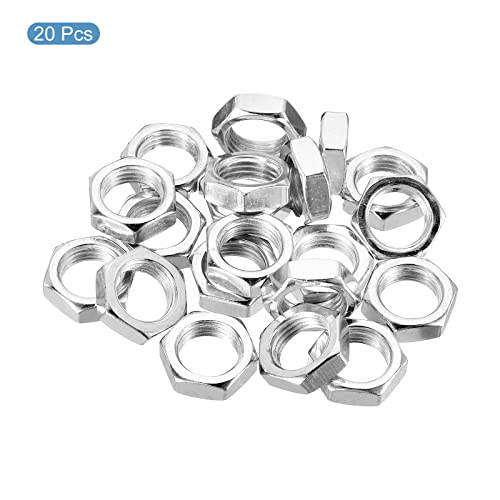 PATIKIL M16 x 1.5 Steel Hex Nuts, 20 Pack Metric Thread Zinc Plated Finished Hardware Nuts Screw Bolt Fasteners 7mm Height - Image 3