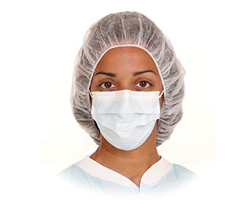 AMD-Medicom 8004-18 Bouffant Cap, 24" Size, White (Pack of 500)