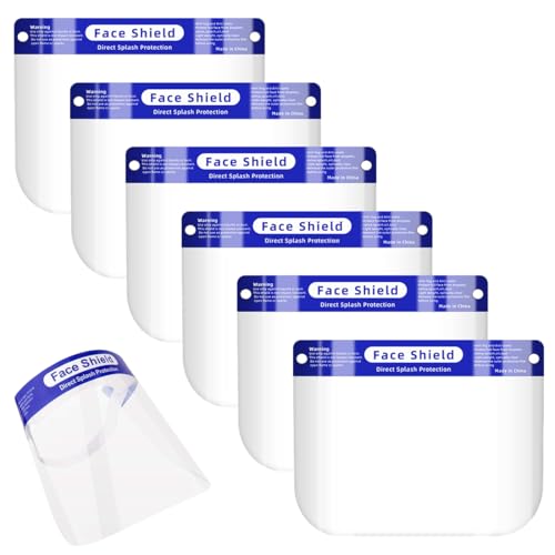 6 Pcs Visiera Protettiva Professionale Antiappannamento,...