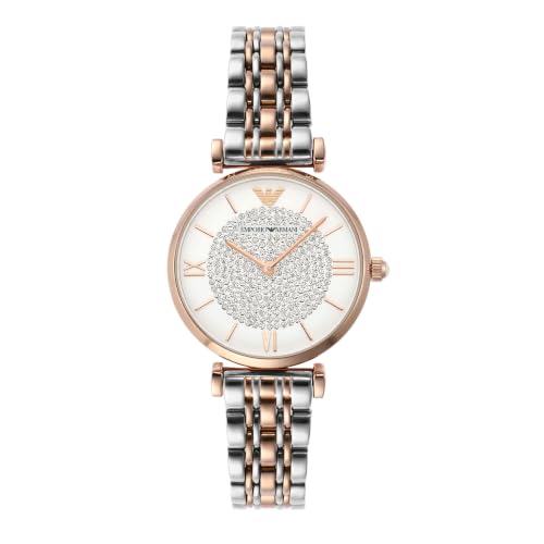 Emporio Armani Montre pour femmes, 32mm Mouvement à deux aiguilles Quartz avec...