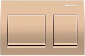 Flush Plate | Rectangular | Alpha 35 series | 115.045.QA.3 | 2 years warranty | Front Actuation Dual Push Plate for Concealed Tank | Compatible with Concealed Flush Tank (Red Gold)