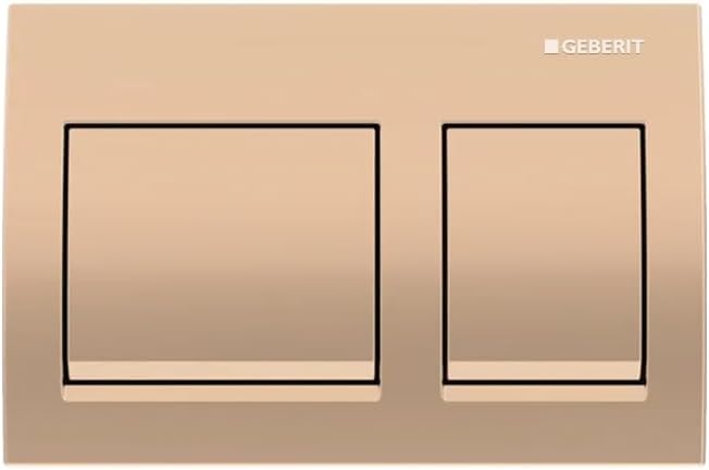 Flush Plate | Rectangular | Alpha 35 series | 115.045.QA.3 | 2 years warranty | Front Actuation Dual Push Plate for Concealed Tank | Compatible with Concealed Flush Tank (Red Gold)