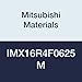 Mitsubishi Materials IMX16R4F0625M Series IMX16 Carbide Exchangeable Head End Mill Without Coolant Hole, Roughing, Fine Pitch, 4 Flutes, 0.625" Cutting Dia, 0.625" Flute Length