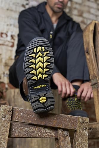 Image of Goodyear Barrett Mens Boot -Steel Toe Work Boots for Men with Rugged Comfort & Protection