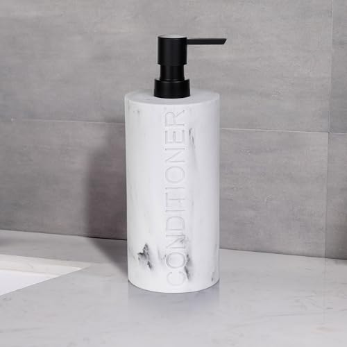 Conditioner Dispenser – Luxurious Refillable Pump Bottle with Embossed Text, Durable Construction for Bathroom and Kitchen 5