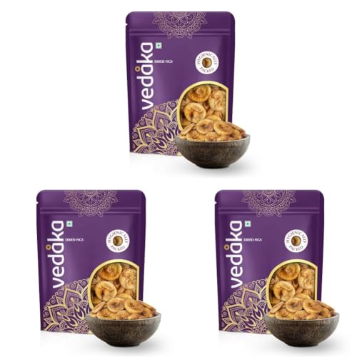 Image of Amazon Brand - Vedaka Premium Dried Figs | 500 g | Dried Anjeer | Rich Source Of Fiber | Low in Fat | Healthy Snack | Ideal for Festive Gifting (Pack of 3)