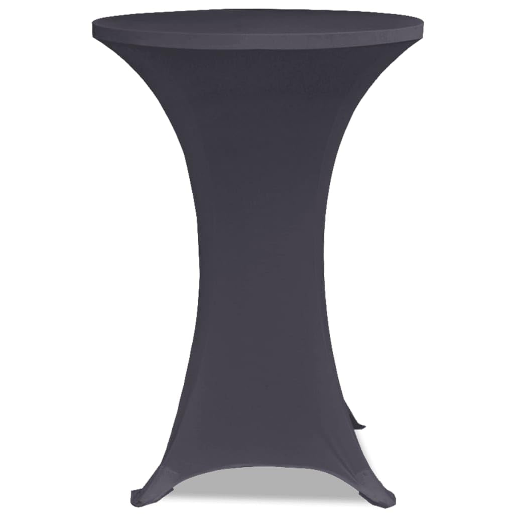 Stretch-Tischhussen 4er Set Anthrazit für Stehtische bis 120 cm Höhe elastisch pflegeleicht