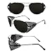 Global Vision Eyewear Aviator Z87 Motorcycle Sunglasses Silver Frames Smoke Safety Lens