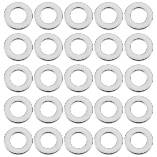 Briny River 200pcs Arandelas Planas de Acero Inoxidable M8 de 8x12x0,2 Mm para Coches Motocicletas Y Muebles A Control Remoto