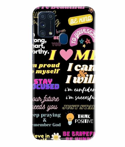 Image of Printed Hard Back Case Cover & Compatible for Samsung Galaxy M31 / Samsung Galaxy M31 Prime | Motivation Energy Quotes (Multicolor) - D1201