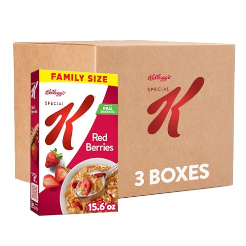 Special K Red Berries Cereal, Family Size 15.6oz, 3 Boxes