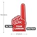 Custom Foam Fingers 18” Large Football Baseball Game Day Foam Finger Personalized Text Sports Foam Finger Pom Poms Cheerleading Foam Hand Red Blue Green Giant Foam Fingers Big Sports Fan Foam Finger