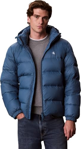 Calvin Klein Herren Ls Nylon Zip Off Hood Down Puffe Lv04rg515g Jacken (1 Stück), Blau (echtes Blaugrün), 3XL Plus – Ansicht 1