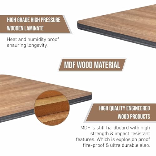 Image of Multi-Purpose Sofa Side Height-Adjustable Laptop Table with Docking for Tablet, Study Table, Portable, Ideal for Work from Home, DIY Table, Easy to Assemble (DH-Wooden Black)