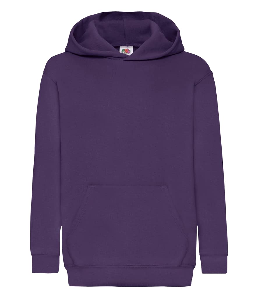 Fruit of the Loom Children’s Hooded Sweatshirt, purple, One Size