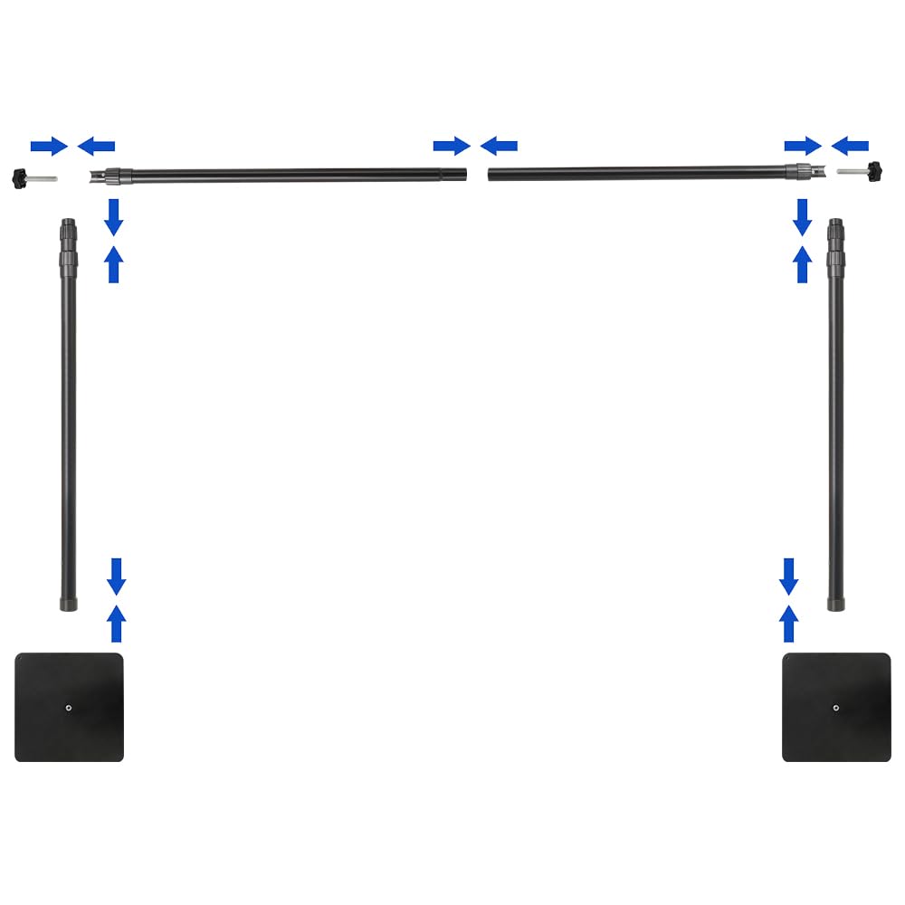 aqxreight 2,4x3 Metros/7,9x9,8 Pies de Soporte de Fondo para Fotografía de Estudio de Servicio Soporte de Fondo de Metal de con Base Grande Bolsa de Transporte Fotografía Boda Al Aire Libre