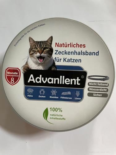 Advanllent Zeckenhalsband für Katzen, Flohhalsband Katze, Floh und Zeckenhalsband Katzen, Zeckenschutz Flohschutz Halsband für Katzen, für Katzen ab 12 Wochen 2 Stück