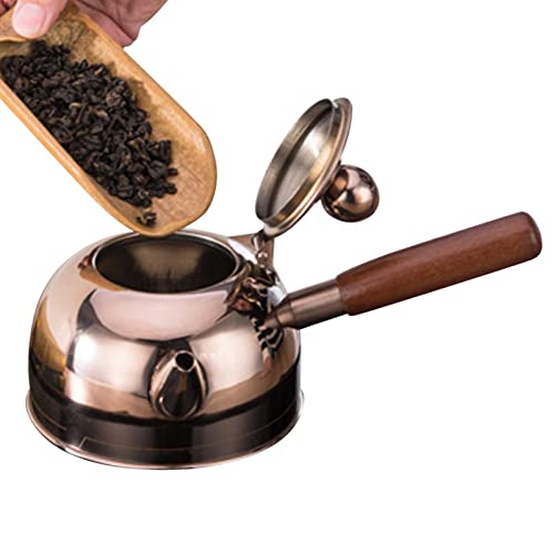 MUMIAO Tetera de acero inoxidable cepillado, tetera de acero inoxidable