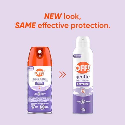 OFF! Gentle DEET Free Mosquito Repellent Spray, Bug Spray, Insect Repellent for Camping Hiking Running, Long Lasting Outdoor Bug Protection Non-Staining, Non- Oily, Travel Size, 14 image 1
