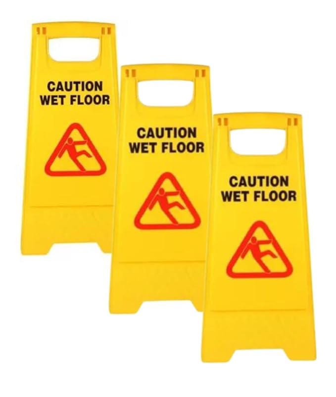 Wet Floor Sign Board “Caution Slippery Floor” TwoSided Folding Floor