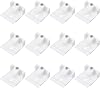 WEBEEDY 12 Pcs Blinds Shade Bracket for Hunter Douglas Duette Bracketm White Blind Clips Replacement Pleated Cellular Shades Mount Bracket Holder for Home Repair Window Blinds Installation DIY Project