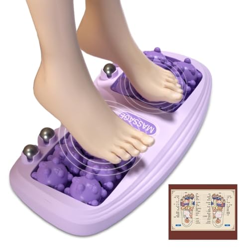 Image of Portable Double Foot Massage Roller, Three Massage Techniques for Relieve Pain from Plantar Fasciitis, Tight Muscles & Sore Feet and Improved Circulation, Portable Reflexology Tool | Multicolor