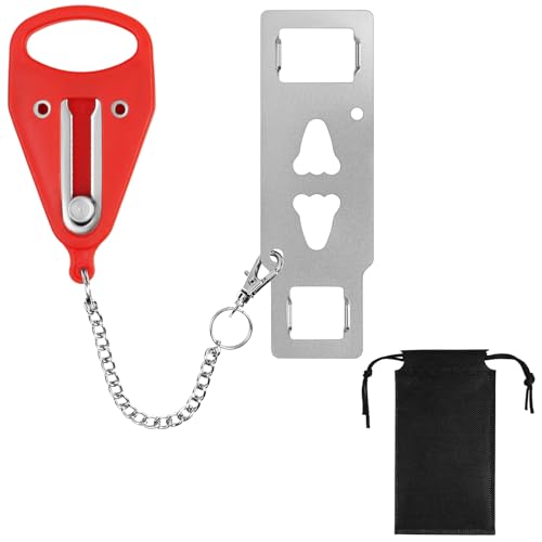 Flintronic Portable Door Lock, Travel Safety Hotel Door Lock, Security Devices Privacy Anti-Theft Locks, Door Lock Without Drilling, Additional Safe Door Lock for Home Hotel Apartment Rooms