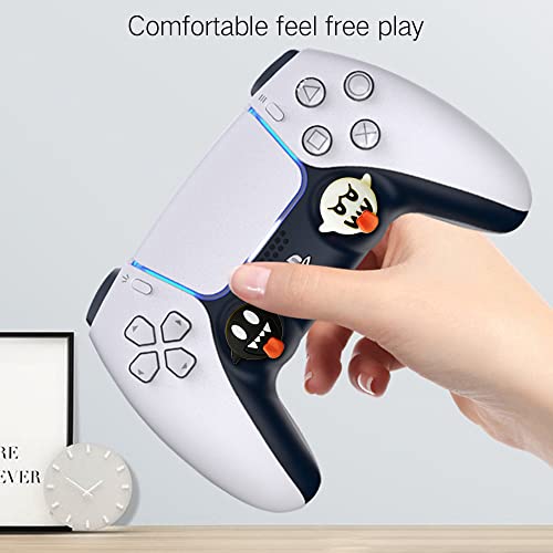 Image of PERFECTSIGHT Halloween Skull Thumb Grip Caps for Switch 2 2025, PS5, PS4, Xbox Series X /S, Xbox One, Switch PRO Controller, 4PCS Kawaii Soft Rubber 3D Analog Thumbsticks Grips Joystick Cover