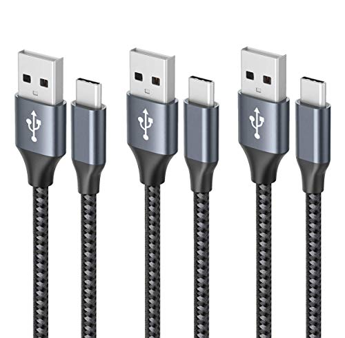 USB Type C ケーブル 【3本セット 1m/1m/2m】3A 急速充電 cタイプ QuickCharge3.0対応 高速データ転送 高耐久ナイロン素材 Samsung Galaxy S10 / Note / Huawei P30 / P20 